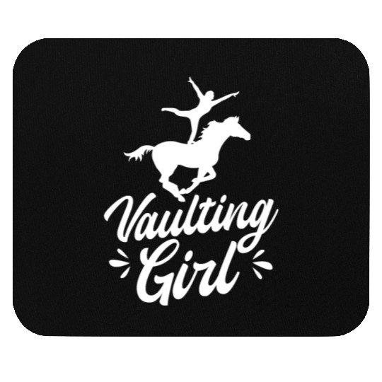 Equestrian Vaulting Girl Mouse Pads