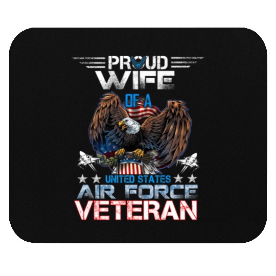 Veteran-Proud Wife Of Us Air Force Veteran Patriot Mouse Pads