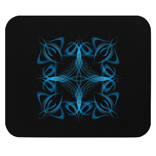 very delicate dynamic flowing blue pattern Mouse Pads