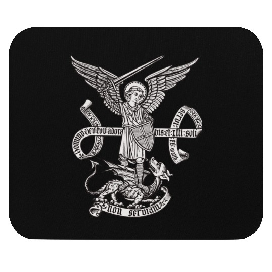 Saint St Michael Catholic Archangel Angel Defender Mouse Pads