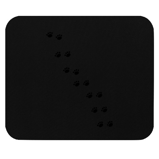 Cat Paw Prints (Black) Mouse Pads