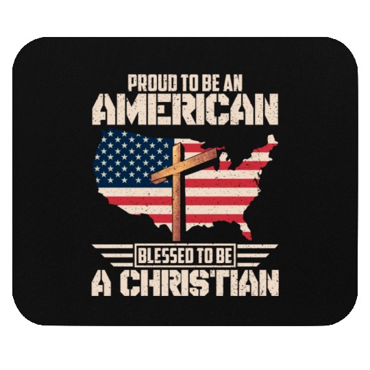 Patriotic Christian Military Gifts for Men Mouse Pads