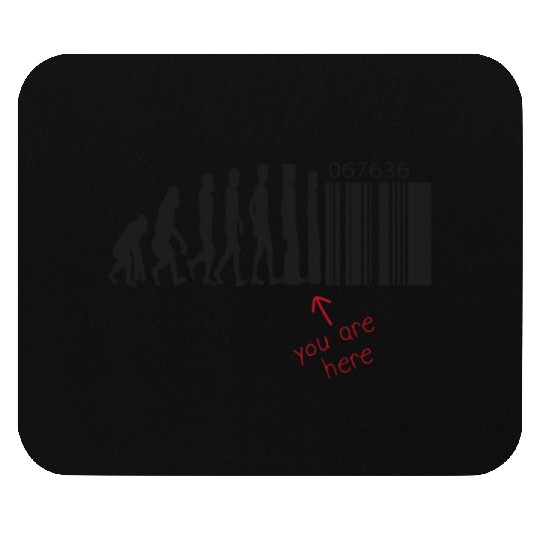Evolution - Barcode - Transhumanism - Technology Mouse Pads