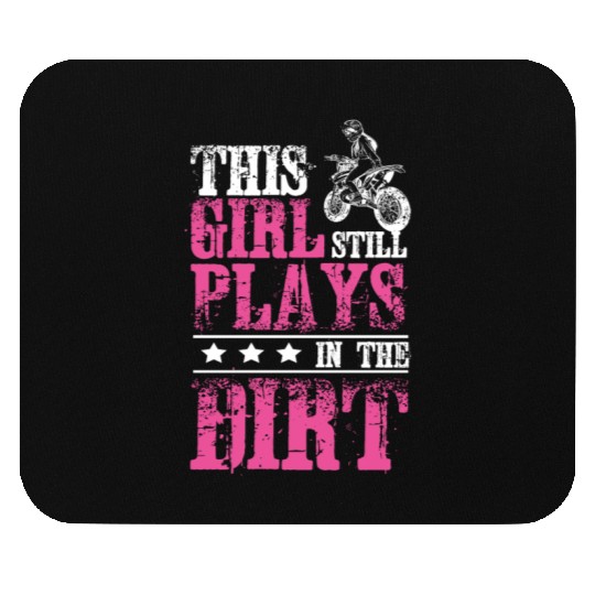 Girl Motocross Dirt Bike Mouse Pads