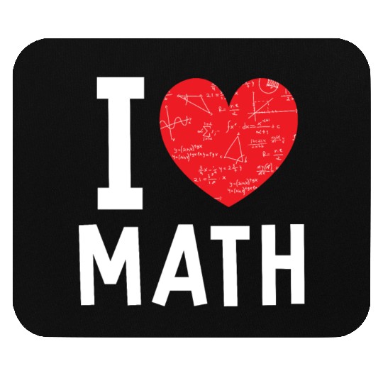 I Love Math Heart Math Mouse Pads