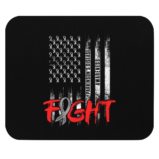 Parkinsons Disease Awareness US Flag Warrior Mouse Pads