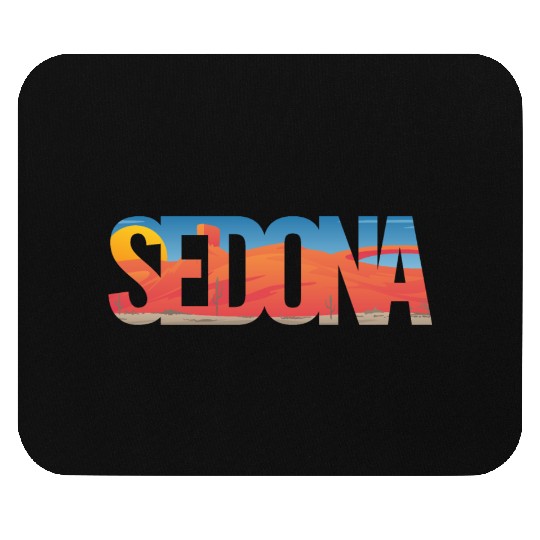 Sedona Arizonna Scenic Typography Mouse Pads