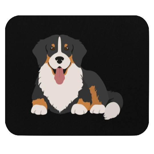 Bernese Mountain Dog Face Mouse Pads