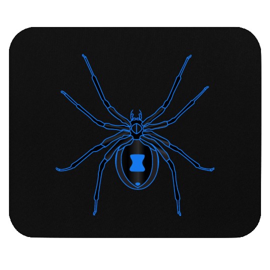 Black Widow Blue Design Mouse Pads