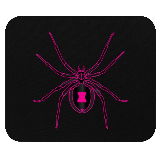Black Widow Pink Design Mouse Pads