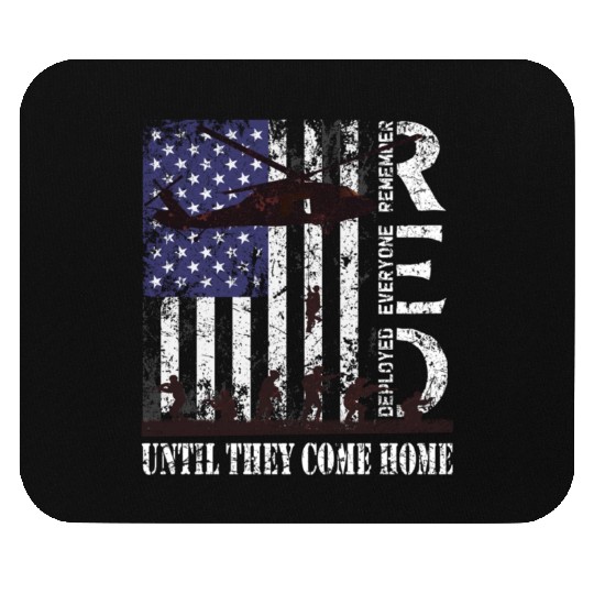 RED Friday Remember Everyone Deployed US Flag Army Mouse Pads