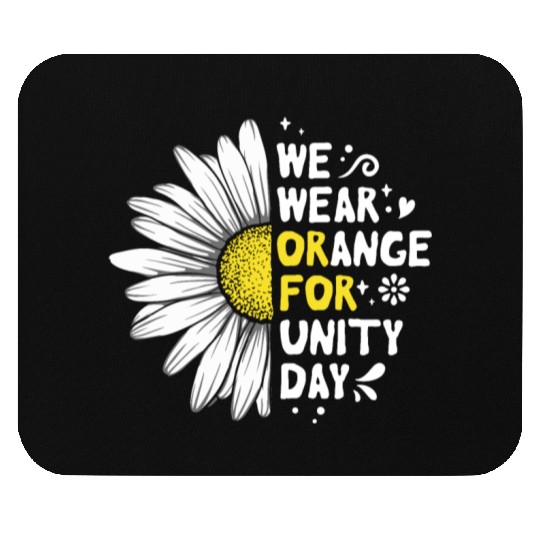 We Wear Orange For Unity Day Flower Orange Mouse Pads
