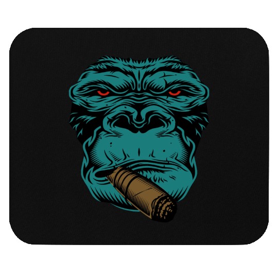 Smoking Gorilla Mouse Pads