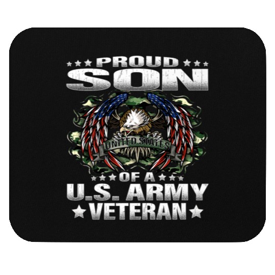 Proud Son Of A US Army Veteran Military Mouse Pads