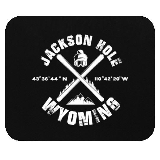 Jackson Hole Wyoming, Skiing Mouse Pads
