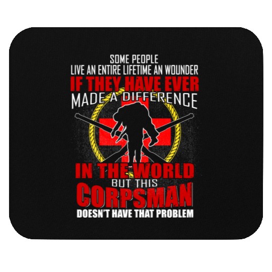 Devil US Navy Corpsman DOC Badass Army Veteran Mouse Pads