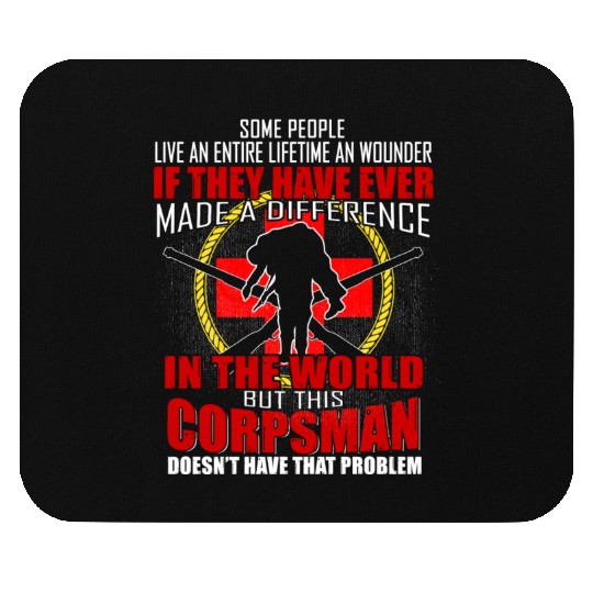 Devil US Navy Corpsman DOC Badass Army Veteran Mouse Pads