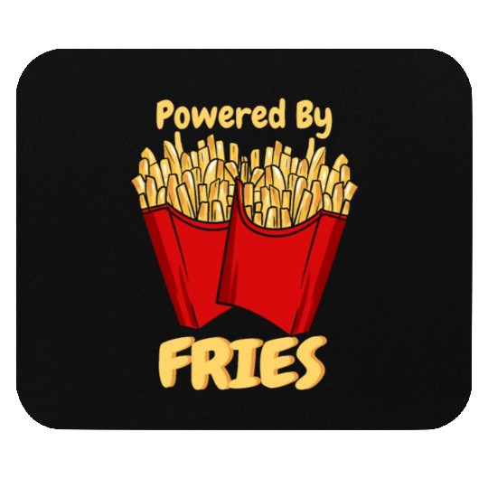 French Fries: Powered With Fries Mouse Pads
