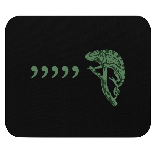 Comma chameleon Mouse Pads