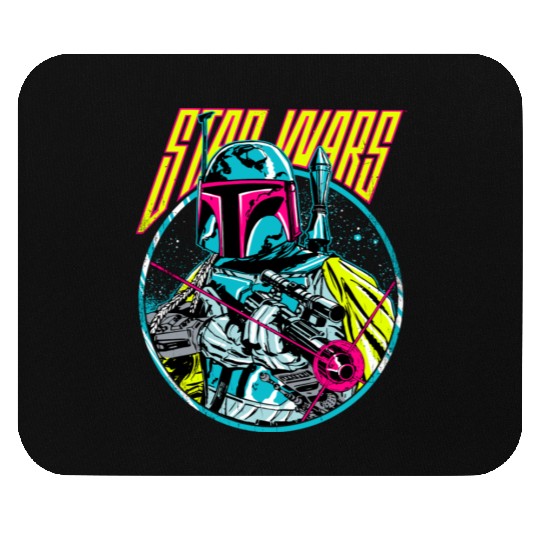 Star Wars Boba Fett Neon Blaster Vintage Graphic Mouse Pads