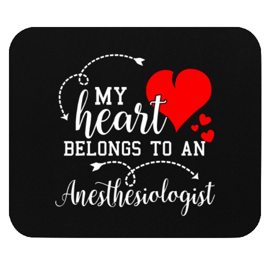 I Love My Anesthesiologist Husband Wife Gift Valen Mouse Pads