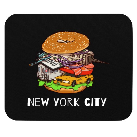New York City Bagel with Everything NYC Mouse Pads