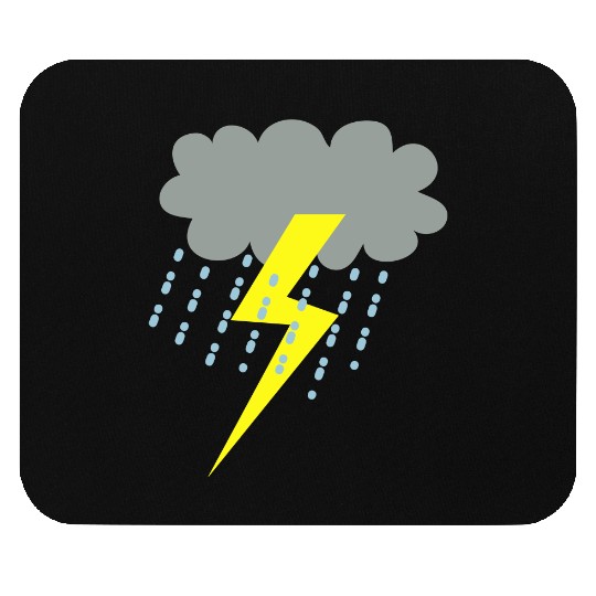 raincloud clouds storm with lightning Mouse Pads