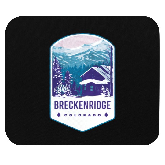 Breckenridge Colorado Ski Badge Mouse Pads