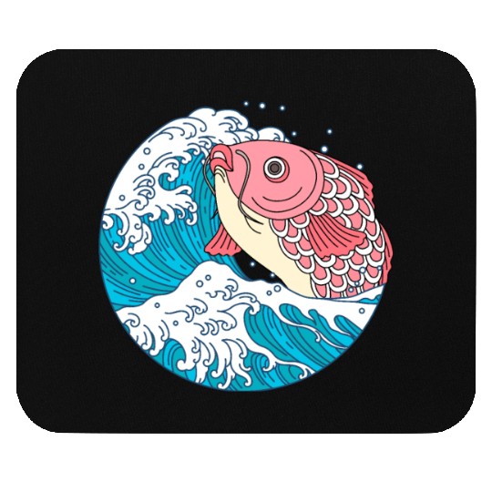 Japanese Koi Fish Great Kanagawa Wave Mouse Pads