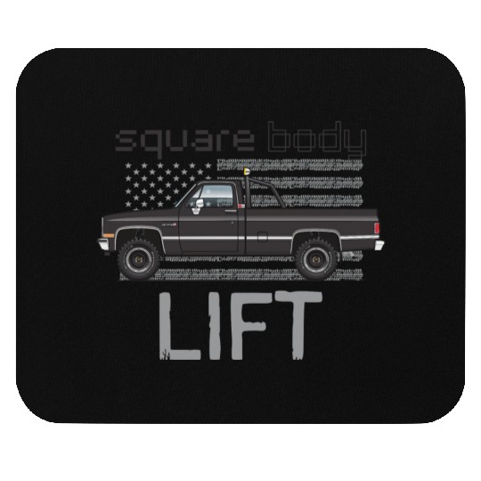 Square Body Lift Black Mouse Pads