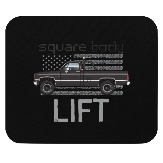 Square Body Lift Black Mouse Pads