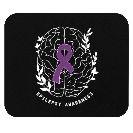 Epilepsy Awareness Ribbon Purple Epilepsy Brain Mouse Pads