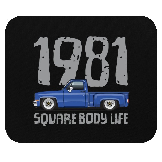 1981 Square Body Life Bright Blue Mouse Pads