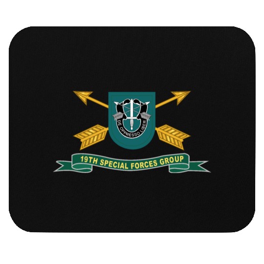 Army 19th Special Forces Group Flash w Br Ribbon Mouse Pads