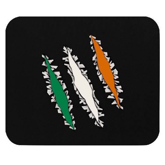 Slashed Ireland Flag | Irish Men Women Mouse Pads
