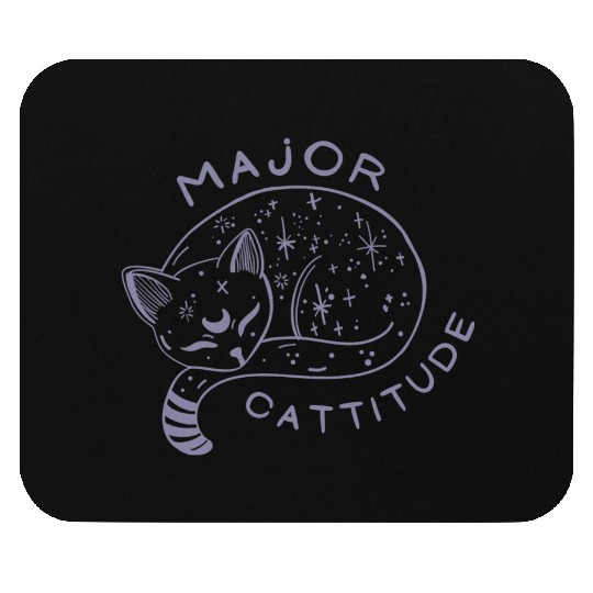 major cattitude cute cat , gift for girl cats love Mouse Pads