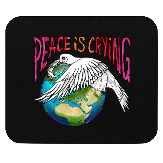Dove Of Peace Cries Holds The Earth Peace & Cries Mouse Pads