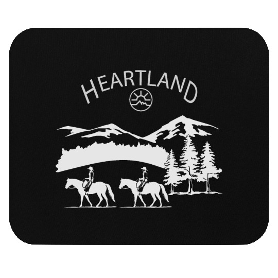 heartland ranch, heartland, sunset, vintage, retro Mouse Pads