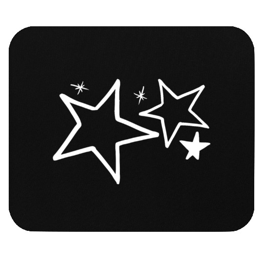 Stars White Mouse Pads