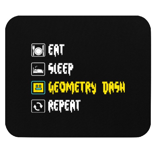 Eat sleep geometry dash repeat retro Jumper Repeat Mouse Pads