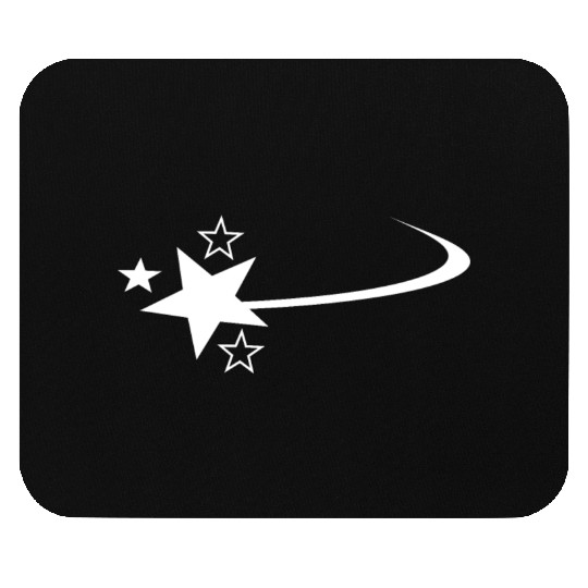 White Shooting Star Mouse Pads
