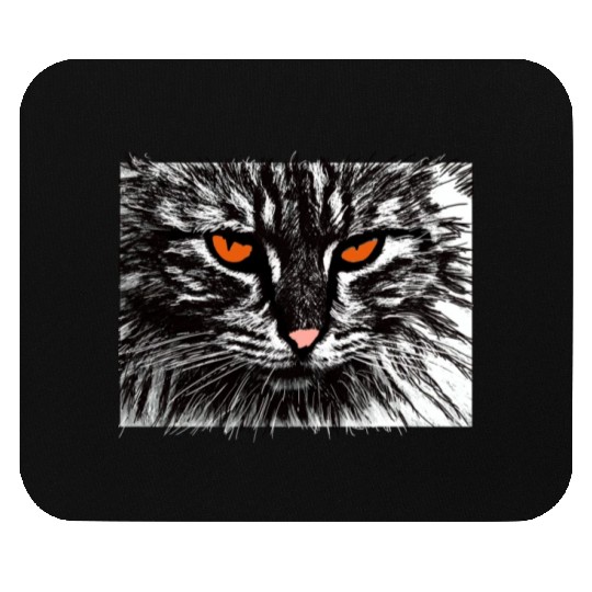 funny cat face Mouse Pads