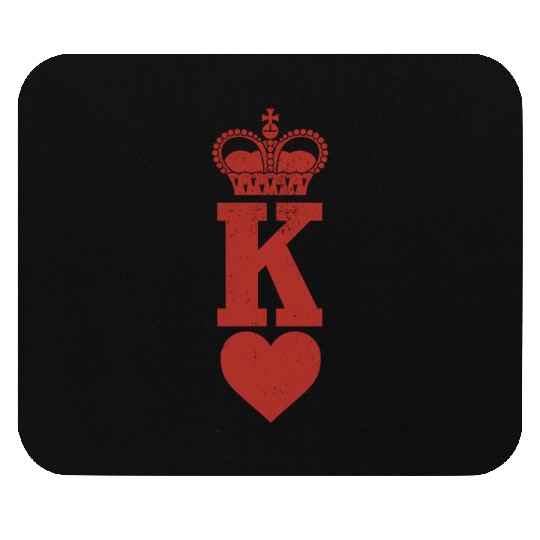 King of Hearts Crown Poker Cards Funny Gambling Mouse Pads