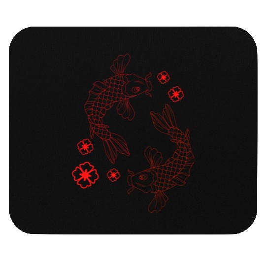 Japanese Koi Fish Carp Graphic Design Mouse Pads