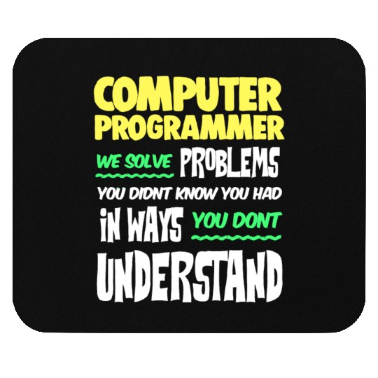 Computer Programmer Geek Pun Apparel Mouse Pads