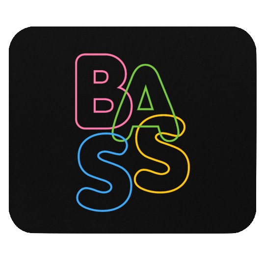 Modern LGBTQ Color BASS Typography for bassists Mouse Pads