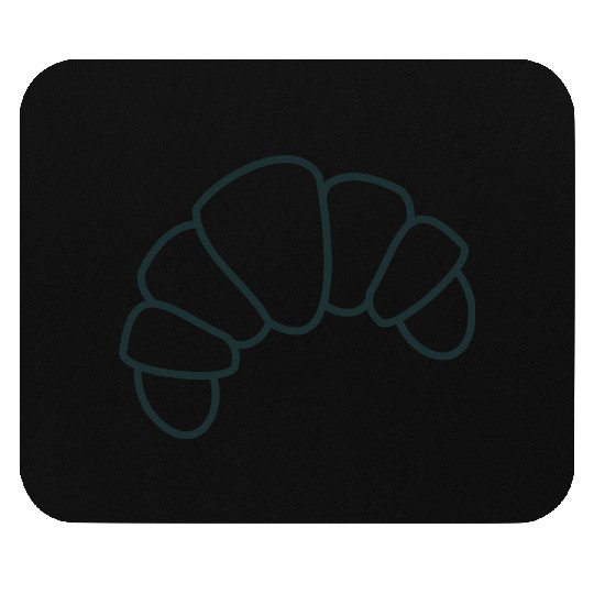 Irregular croissant outline cute food Mouse Pads
