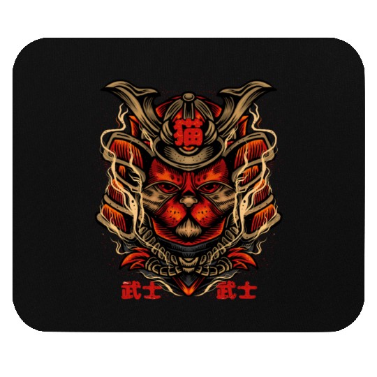 Cat Samurai Mouse Pads