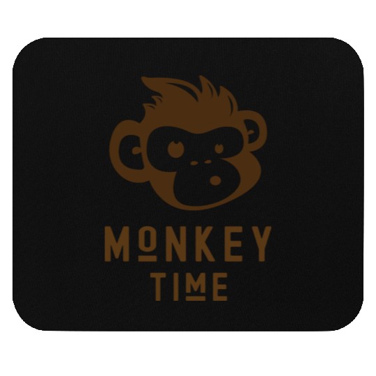 It's Monkey Time Cute Funny Monkey Face Mouse Pads