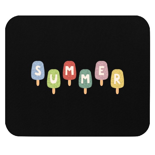 Colorful ICE CREAM STICKS with SUMMER Word Mouse Pads